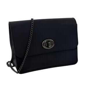Coach Bowery Crossbody Bag Refined Calf Leather Dark Navy 57714